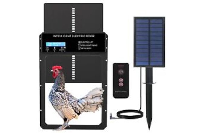 GOSUNWEY Automatic Chicken Coop Door Solar Powered Opener 3 Modes with Timer ...
