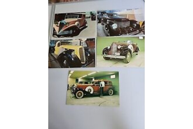 Forney Transportation Museum Denver CO Postcards (5) Vintage Cars c1930s D2