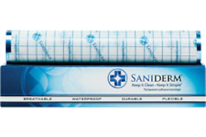 Saniderm Tattoo Care Bandage, 1 Roll 10.2in x 2yd, Faster Tattoo Healing and for