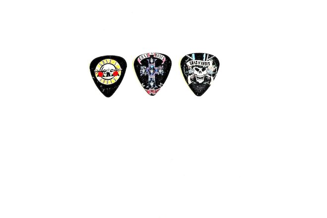 Guns & Rose Set of 3 Guitar Picks NEW Never Used USA Shipper #3 Skulls