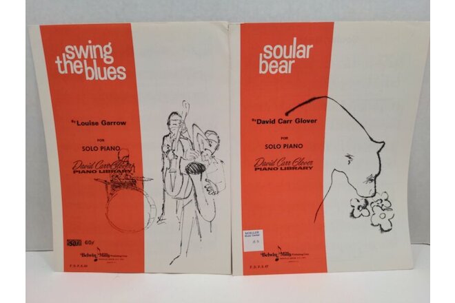 Lot 2 New David Carr Glover Piano Sheet Music Self Teach Practice Piano M31A3