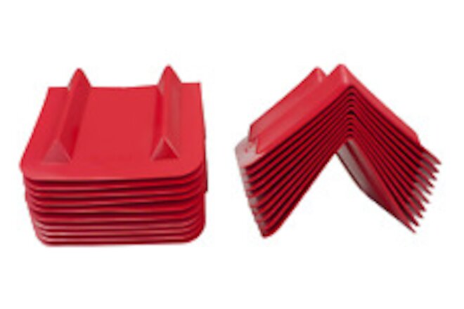 (20 Pack) V Edge Protectors Flatbed, 8" X 12", Red | Vee Shaped Plastics Corner