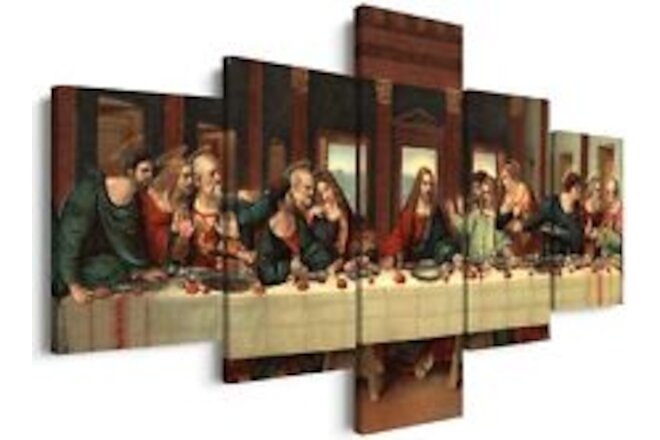 YOUHONG 5 Piece Last Supper Wall Decor Leonardo Da Vinci Wall Decor Religious...