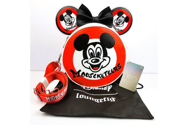 Loungefly Disney100 Mickey Mouseketeers Ear Holder Crossbody Bag & Ears Headband