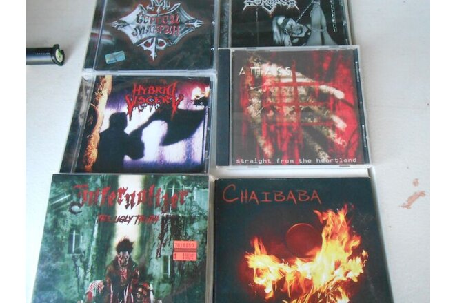 6 CD LOT METAL-DEATH GRIND-MELODIC-AND POWER