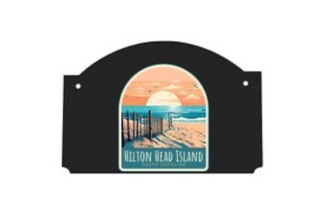 Hilton Head Island Design C Souvenir Wood Sign Flat With String