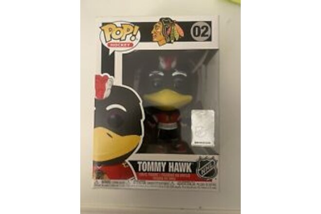 Tommy Hawk Funko Pop! Hockey Mascots #2 NHL Chicago Blackhawks w/protector