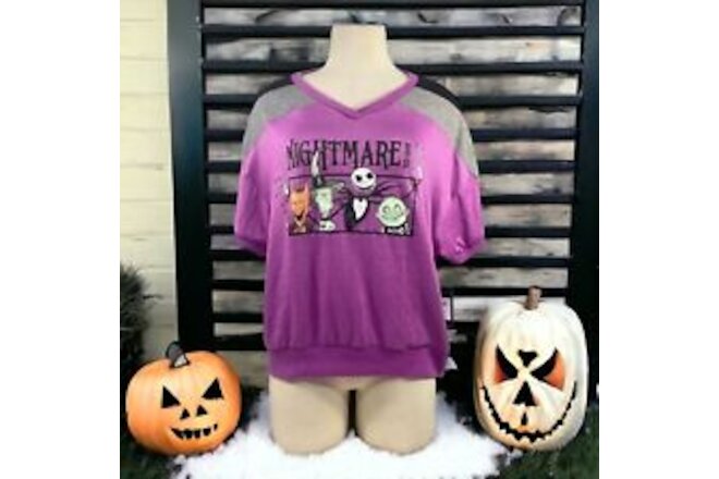 The Nightmare Before Christmas Nightmare and Co. Purple Sleepwear (Size L 12-14)