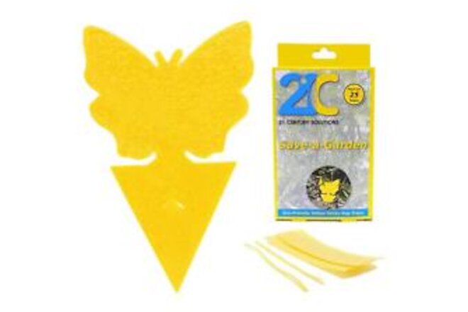 Yellow Sticky Fly Traps (25 Pack) for Gnat Whitefly Fungus Gnat Aphid Small I...