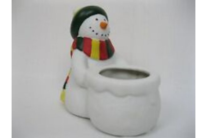 PartyLite Snowman Votive Candle Holder Winter Retired P0159 NEW IN BOX