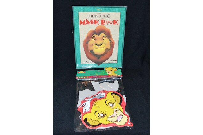 Disney The Lion King Mask Book & Mask Sets Vintage 1994