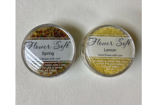 Flower Soft Lot 2 Colors Spring & Lemon 30 mL Each Crafting Texture