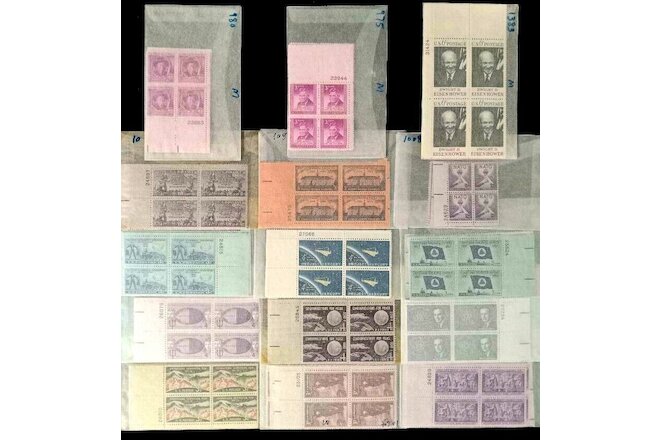 Lot of 60 Plate Blocks (15 sets of 4 Corners) Vintage MATCHED US MNH OG Stamps