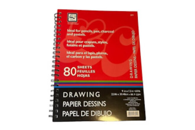 Loew Art Sketchbook Drawing Paper 80 Sheets Spiral Book 9x12