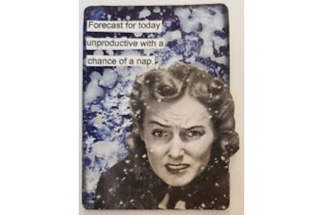 Collage Art Card ACEO ATC Original Vintage Pic 1939 Snarky Women Forecast