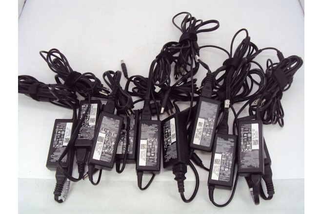 Lot of 10 Genuine Dell 19.5V 3.34A 65W PA-12 Power Supply Adapter 7.4mm/5.0mm