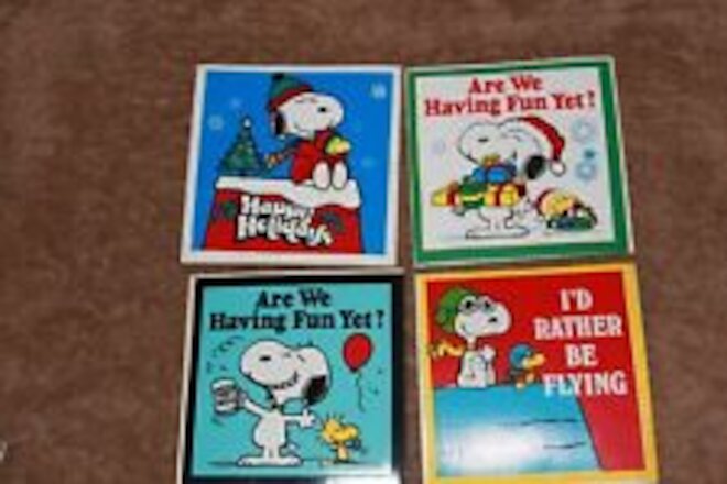 Snoopy  Peanuts Charlie Brown Vinyl Decal Stickers 4"x4" New PEANUTS lot of 4