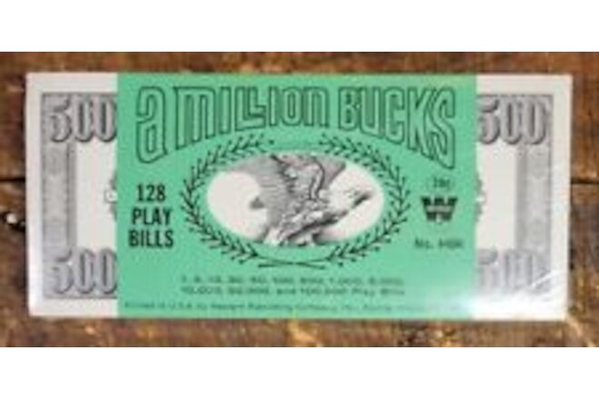 NOS Vintage Whitman "A Million Bucks" 128 Play Bills