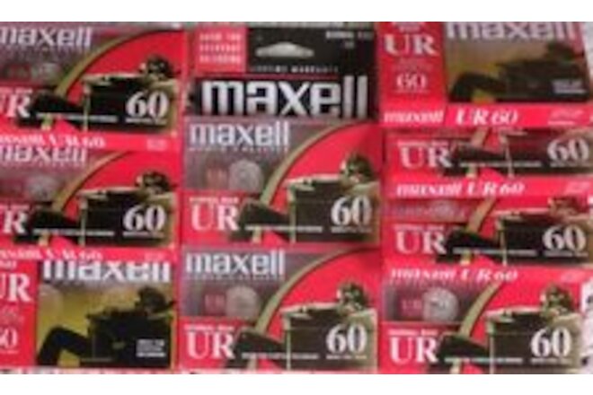 Maxell (9) Lot UR-60 *NEW Audio Cassette Tapes*