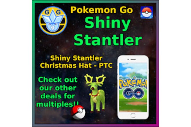 Shiny Stantler - Christmas Outfit - Pokémon GO - Pokemon Mini P T C - 50-100k!