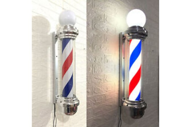 Outdoor Barber Pole Light Hair Salon Open Sign Barber Shop Rotating LED Stripes