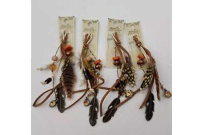 Charms Feather Pendants By Poetic Spirit by Bead Treasures - Set of 4