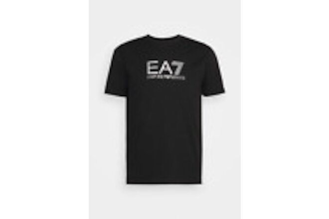 Emporio Armani Men's Crew Neck Short Sleeve Print Logo T-Shirt, Black, Size XL