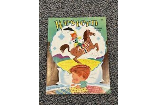 Stevie Books Western Coloring Book Unused NOS Stephens Sandusky Ohio VTG