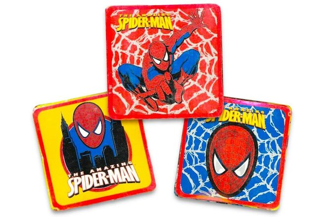 Lot (3) Spider Man Magic Towels Expand in Water Cotton Washcloths, Designs Vary