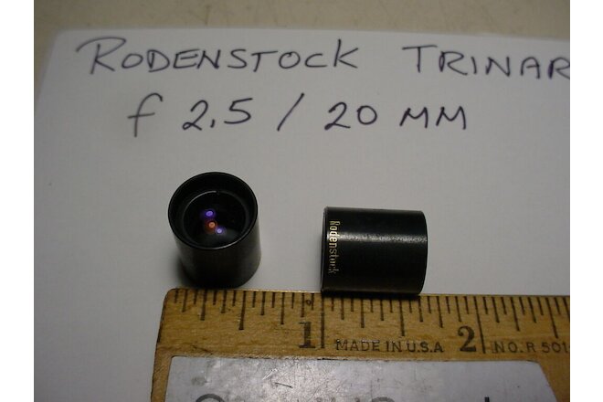 Rodenstock Trinar f2.5/20mm vintage lens NOS Lot of 3 pcs