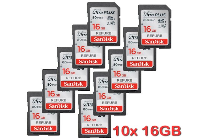 LOT 10x SanDisk SD ULTRA SDHC 16GB memory card for Browning game trail camera