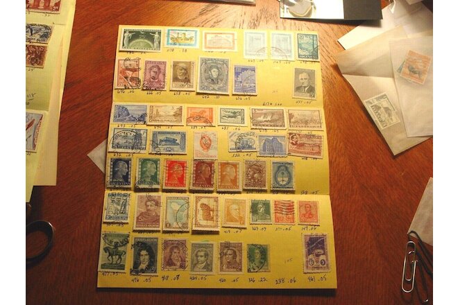 46 Argentine Postage stamps cancelled @ Scott numbers Free Shipping