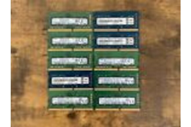 [ BULK LOT OF 10 ] UNITS of 8GB DDR4 Laptop RAM SAMSUNG, HYNIX etc. (10x)