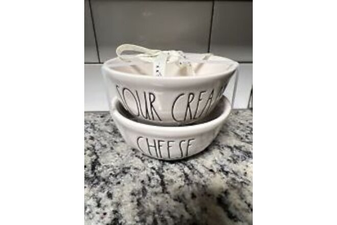 Rae Dunn Sour Cream and Cheese Bowls