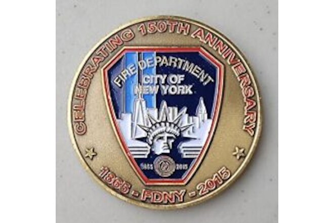 FDNY 150TH ANNIVERSARY - CHALLENGE COIN - 1