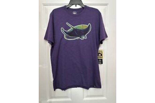 Tampa Bay Devil Rays ‘47 Brand Cooperstown Collection Retro Purple Shirt Size L