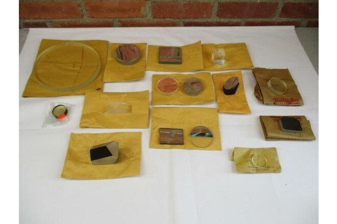 Lot of 15 Vintage Telescope Lens Mirrors and Prisons