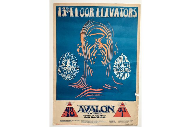 13th FLOOR ELEVATORS posters lot of two FD-28 & FD-34 FAMILY DOG @AVALON