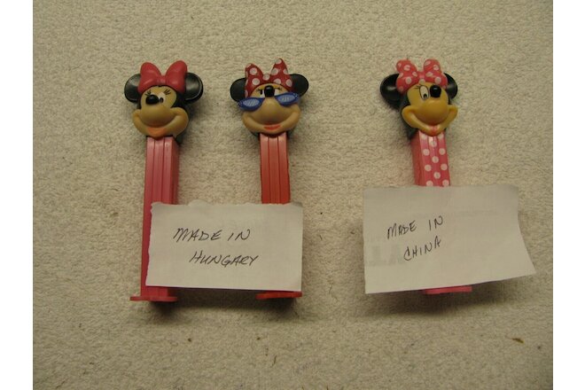 PEZ Dispenser Disney Minnie Mouse Lot of 3