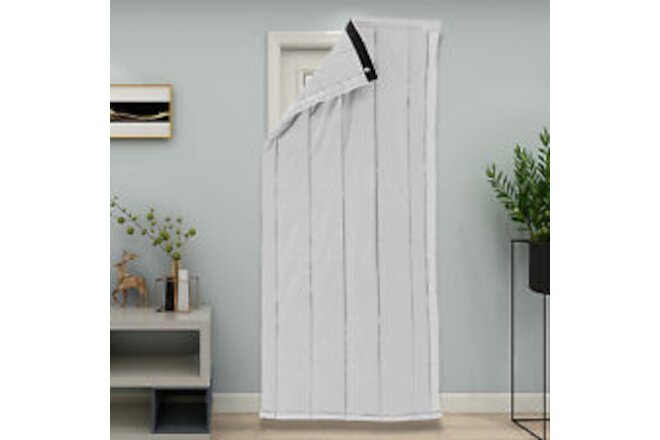31.5*79in Thermal Insulated Door Curtain Winter Doorway Cover Screen Waterproof