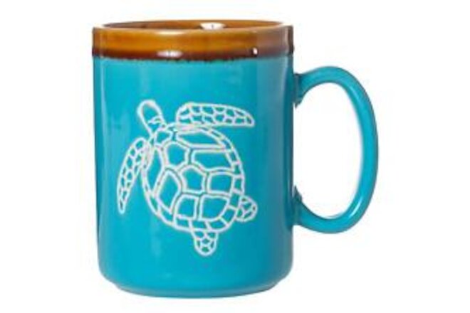 18oz Hand Glazed Stoneware Pottery Mug, Multiple Styles Available (Turtle)
