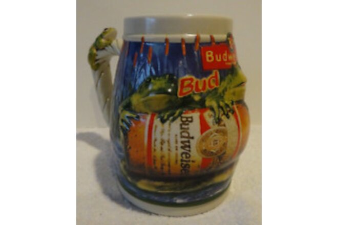 Vintage Budweiser Anheuser Busch Frog Stein Beer Mug CS289 Bud-weis-er 1996