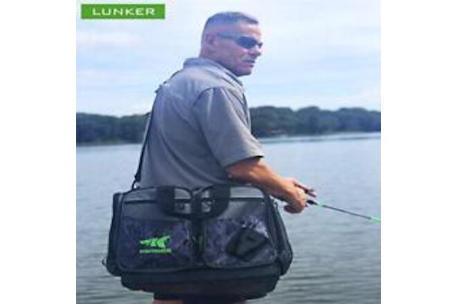 Fishing Tackle Bags  B2: Large-Lunker(Without Trays, 19.7"x13"x10.6")-Blackout