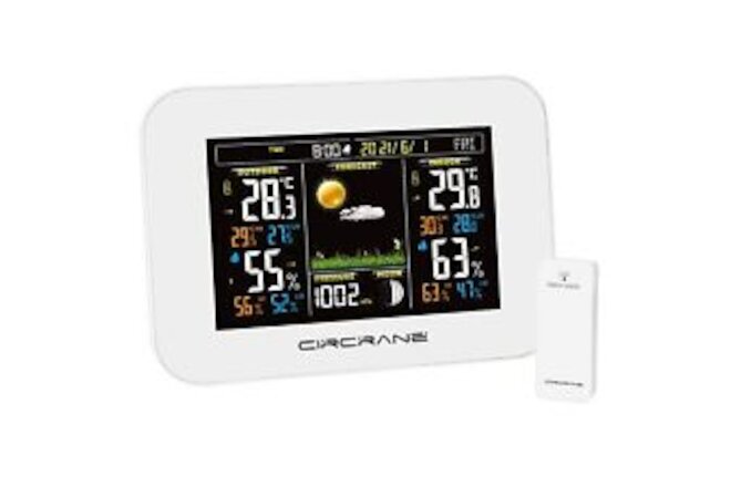 Wireless Weather Station Color Indoor Outdoor Thermometer, Color Display Digi...