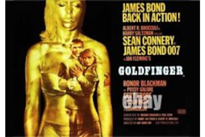 James Bond Sean Connery GOLDFINGER Honor Blackman Eaton 16.5 X 11.7 Repro LC 64