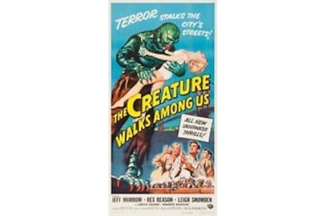 "The Creature Walks Among Us" 1956 Universal movie poster LARGE 24"x 48" Reprint