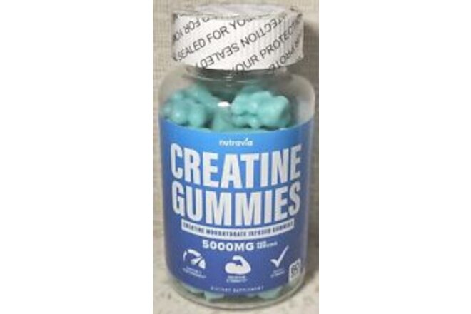 Nutravia Creatine Gummies Infused with 5g Creatine 60 Count 01/2026