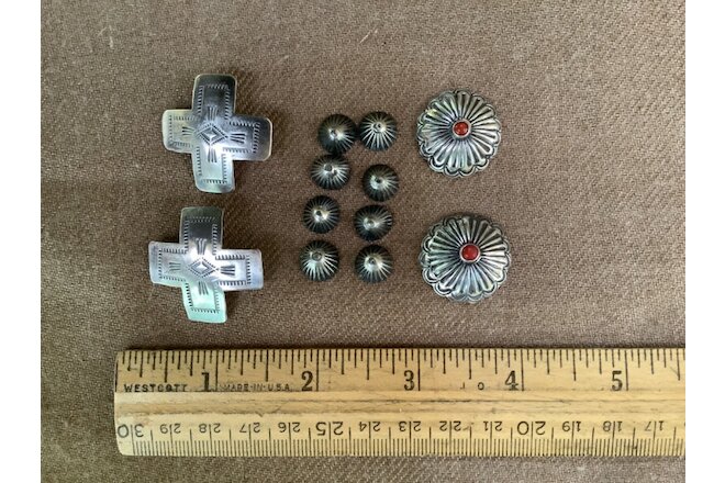 SILVER BUTTON COLLECTION OF 12