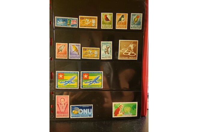 Togo Lot of 45 Airmail Stamps - MNH - see details for list