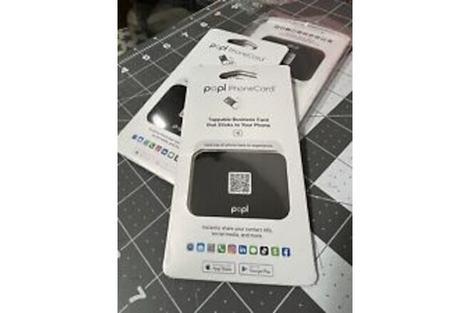 Popl Card Black w/ PopCode NFC Business Tag.